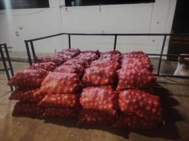 Se retiene presunto contrabando de cebolla morada durante operativo “Navidad Sin Contrabando”