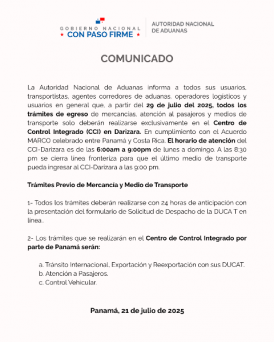 FUNCIONAMIENTO BINACIONAL DEL PUESTO FRONTERIZO DE PASO CANOAS - COSTA RICA