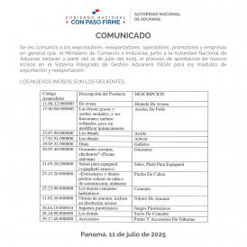 Comunicado a exportadores,reexportadores,operadores,promotores y empresas en general