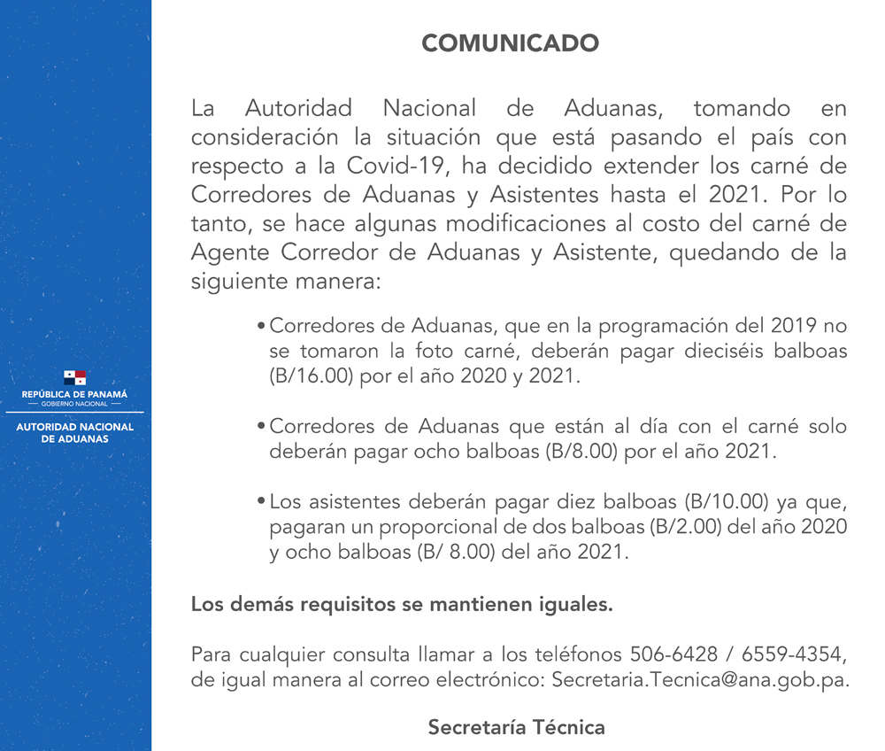 comunicado secretaria tecnica