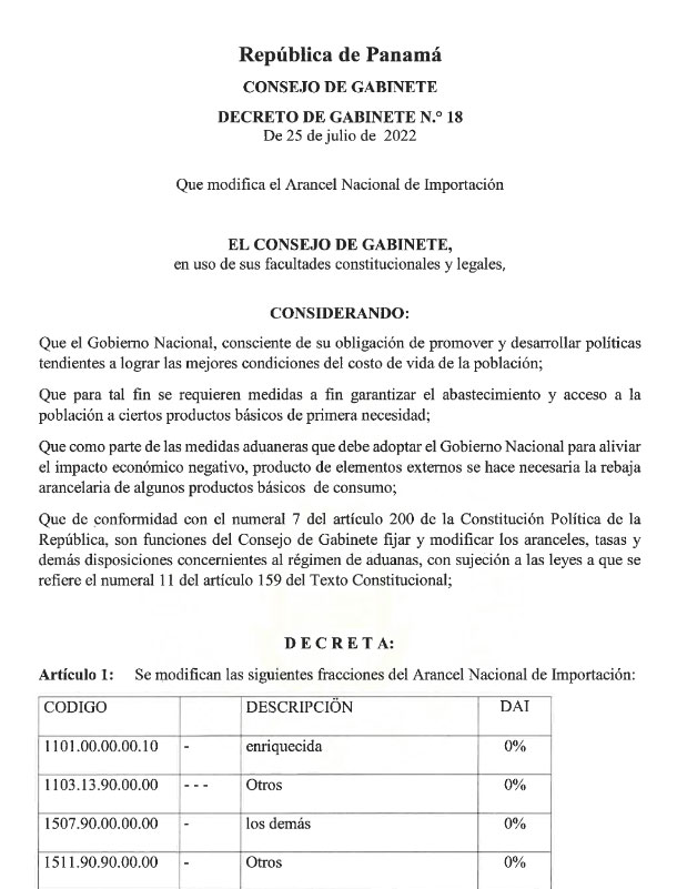 decreto n18 25 julio