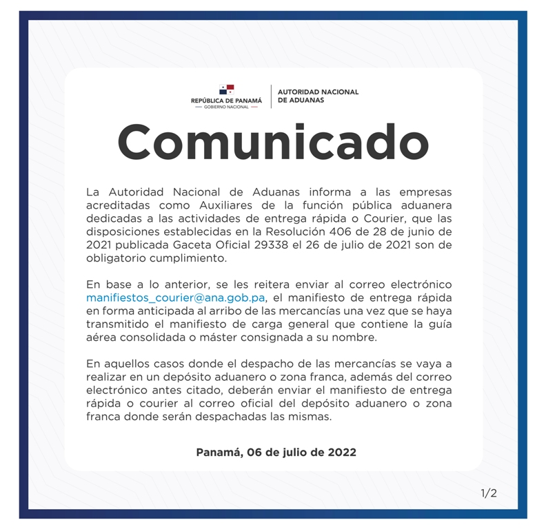 COMUNICADO 1