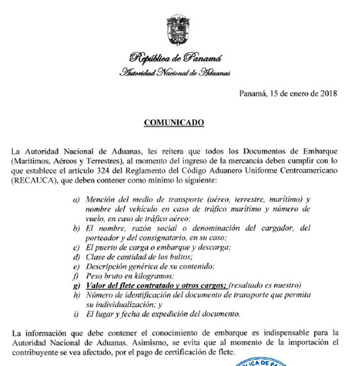 comunicado 01182018 1252pm