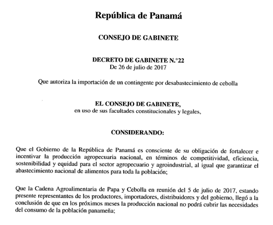 Decreto Gabinete- N 22 26 julio 2017